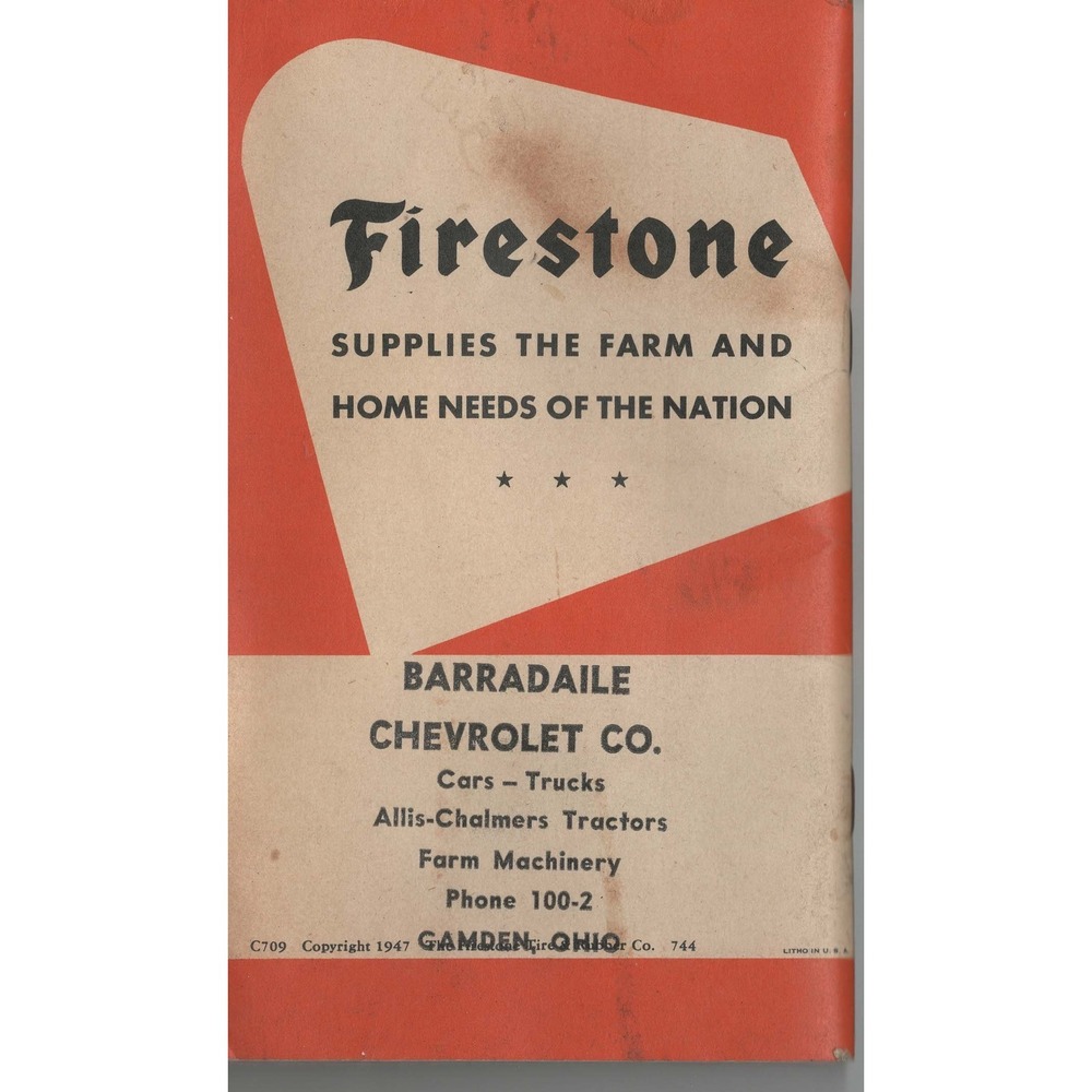 Vintage 1947 Firestone Farm Guide Book Facts Figures Practical Agriculture - Picture 2 of 3